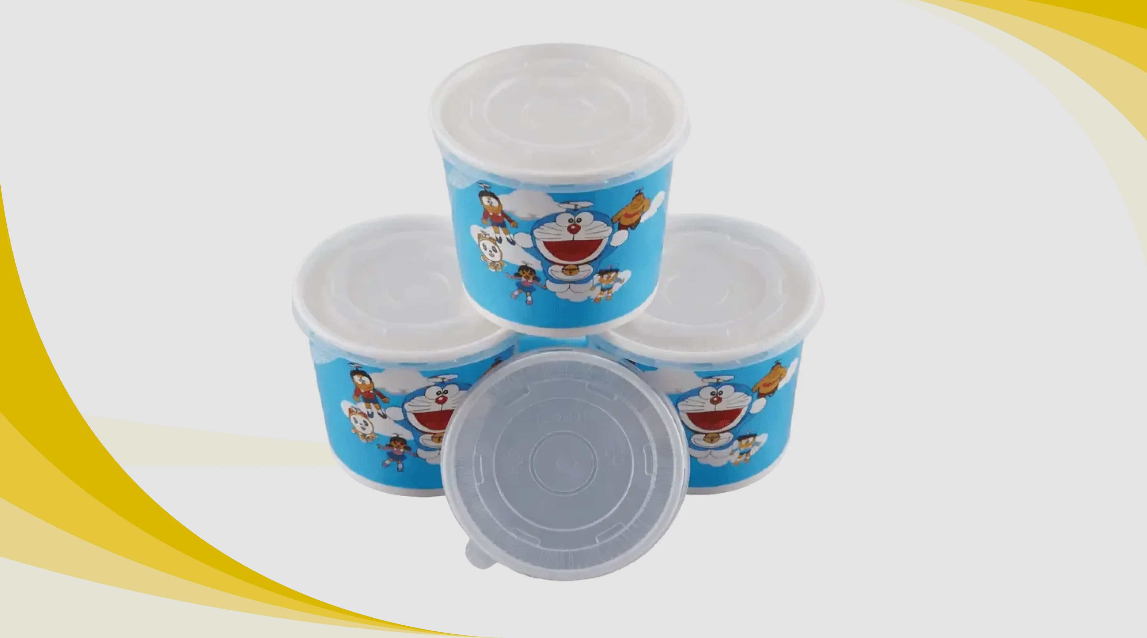 Cốc nhựa in hình có nắp